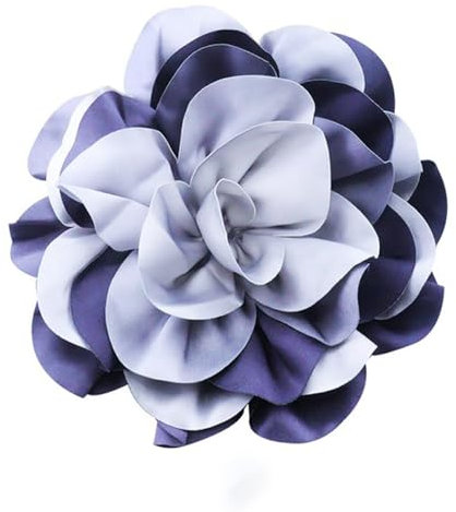 7,8 Pouces Tie-Dye Rose Fleur Extra Large Grandes Broches Épinglettes Élégantes Broche Fleur De Camélia Pour Femmes Robe De Soirée De Mariage Costume Vêtements Accessoires Cadeaux (gris)
