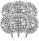 6 Stück Discokugel Luftballon, 22 Zoll 4D Silber Disco Folienballons, Discokugel Deko, Party Deko, Helium Ballon für Silvester Deko Disco Abschlussball Hochzeit Geburtstag Party