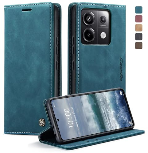 Phernykas Coque pour Xiaomi Redmi Note 13 Pro 5G/Poco X6 5G Étui Wallet Cover, Housse Flip en Cuir Premium PU Portefeuille Case, [Fentes pour Cartes] [Magnétique] [Antichoc] [Kickstand] Housse, Grün