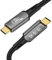 Câble USB4 avec Câble Thunderbolt 4 1,5M, 100W Câble de Données 40Gbps 8K@60Hz HDR, PD3.1, câble USB C vers USB C pour iPhone 15Pro, Macbook, iPad Pro, SSD, ordinateurs portables, moniteur