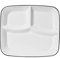 DouYuan Divided Porcelain Sectional Plates, Portion Control for Adults Ceramic, Compartment Dinner Plate Perfect for Balanced Diet