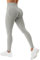 ZAAYO Sport Leggings Damen Nahtlose Invisible Scrunch Butt Leggings Blickdicht Boom Booty Leggings Damen High Waist Po Push Up Gym Yoga Leggings Hellgrau S