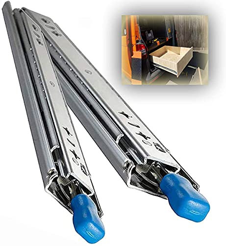 Robuste Schubladenauszug Ra 1200 mm, Vollauszug mit Kugelführungen, belastbar bis zu 120 kg, 81,3 cm Teleskop-Schubladenschienen