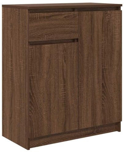 vidaXL Credenza con Cassetto Rovere Marrone 71x35x84 cm in Truciolato, Mobile Contenitore, Mobile credenza, Armadio corridoio, Mobile Buffet