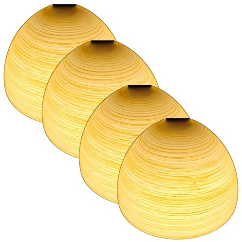 4 Stück Lampenschirm 70er Jahre E14 Mediterran Ersatzglas Lampe Glaslampenschirm Lamp Shade Lampenschirme 17 cm Durchmesser Glas Ersatz (4x Lampenschirm mediterran)
