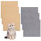 6 Stücke Selbstklebende Kratzmatte für Katzen – 30x30cm Kratzschutz für Sofa, Wand und Möbel, Anpassbarer Kratzteppich in Khaki/dunkelgrau, DIY Kratzbrett mit Anti-Kratz-Design