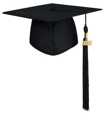 Graduation Hat for Adult Unisex Graduation Cap with Tassel Adjustable Academic Mortar Board for University High School Bachelor Graduations Party Supplies
