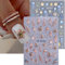 Auiremrti 2 Pieces Summer Nail Art Stickers, Ocean Theme, Nail Stickers, Self-Adhesive Starfish Nail Design Stickers, Blue Gold Nail Accessories for Women
