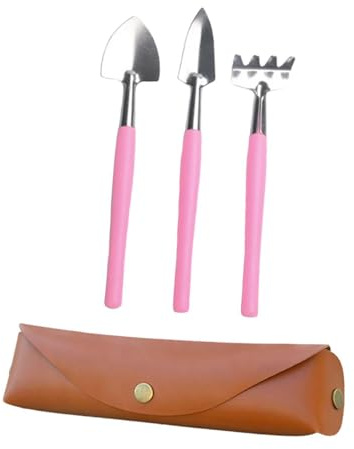 Ｚｉａｌｏｆｉ Herramienta de Jardinería Portátil para El Cuidado de Plantas en Macetas, Rosa