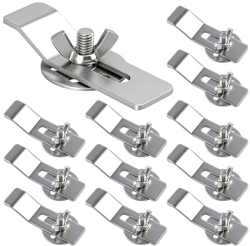 LEONTOOL Clip per lavello sottopiano, confezione da 12 staffe per lavello e kit di montaggio, morsetti di fissaggio per lavelli da cucina e bagno, kit di riparazione per installazione su piano di