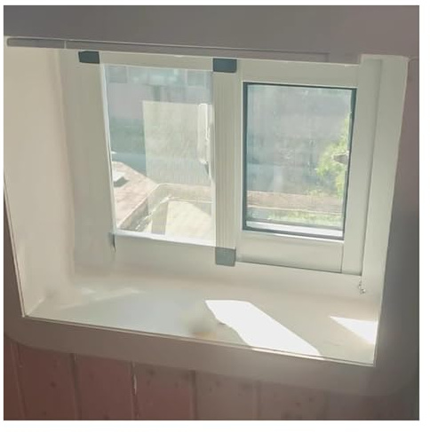 SHAARI Kompakte Schiebefenster, Ersatz Kellerfenster, LüFtungsdesign Geeignet für GartenhäUser, HüHnerstäLle(60x60cm/23.6x23.6in)