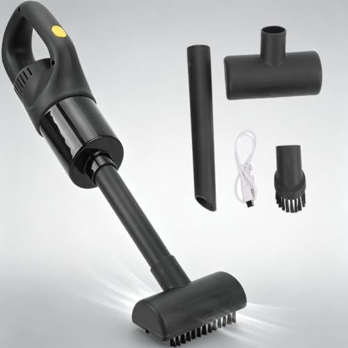 Aspirapolvere Portatile Senza Fili 120W, 10.000Pa, Mini Aspirabriciole Ricaricabile per Auto e Casa, Aspiratore Compatto con Filtro Lavabile e Beccuccio per Pulizia di Sedili, Divani, Scrivania