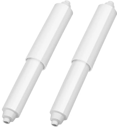 Plastic Toilet Tissue Roll Holder,Toilet Paper Holder Rollers,2Pcs(White) | Plastic Toilet Tissue Roll Holder Insert Spring Loaded Bathroom Replacement Roller Spring Loaded Spindle for WC