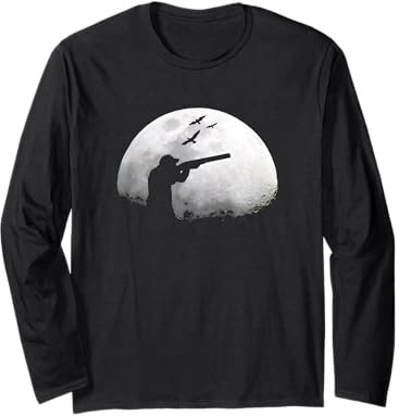 Tontauben Skeet Flinte Schütze Sportschützen Langarmshirt