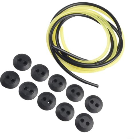 12 Pcs Fuel Tank Grommet Kit With 2 Meter Fuel Line Pipe For Brush Cutters Lawn Mowers For Strimmers Garden Tools Rubber Seal And Hose Set Black Yellow