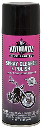 Original Bike Spirits Spray Cleaner and Polish - 14 Ounce - 1039615 - The Ultimate Motorcycle Cleaner in a Can to Make Any Vehicle Shine, Cleans, Polishes and Protects
