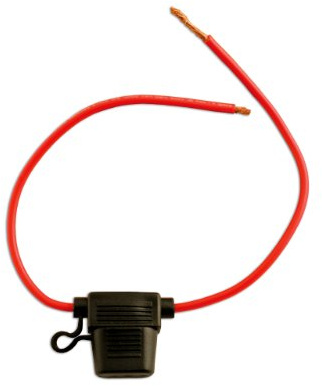 Connect 30456 Flachsicherungshalter, 20A, spritzwassergeschützt, Schwarz