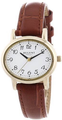 Regent Damen-Armbanduhr Analog Quarz Leder 12100539