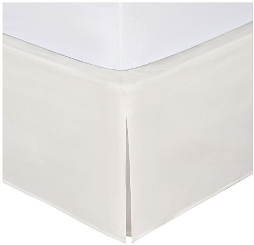 Bed Maker's Heben Sie nie Ihre Matratze um den Bettrock an, klassischer Stil, pflegeleichter, knitterfreier Stoff, traditionelle 35,6 cm Länge, California King, Elfenbein