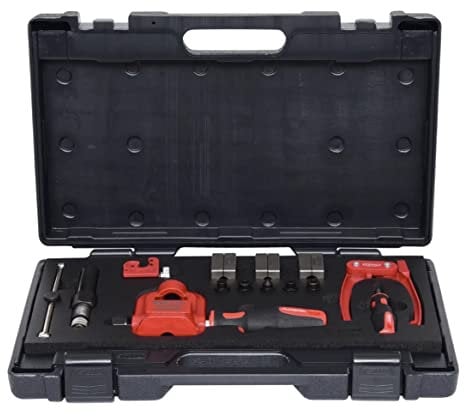 KS TOOLS 122.1290 Bördelgerät Bördelwerkzeug 3 & 4,75 & 6mm 140mm 188mm 35mm Kupfer & Messing & Stahlrohr & Werkzeugstahl 3130g