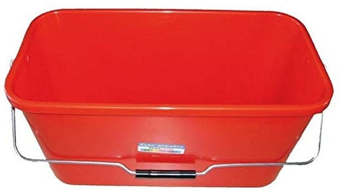 Teko Plastic Wischeimer mit Metallhalterung, 12 l, Kunststoff, rot, Einheitsgröße