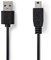 KnnX 28063 - Cable USB 2.0 - A macho a Mini-B macho - Longitud: 3 metros - Paquete de 1 - para cámera de coche, dashcam, GPS navegador, tether y más