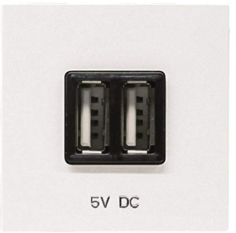 Niessen - Toma cargador usb 2m 2x750ma/5v blanco