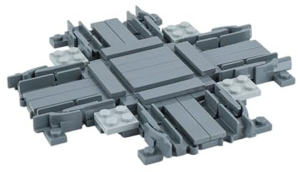 LEGO® City Schienenkreuzung Gleiskreuzung – Erweiterungsset für LEGO® City Eisenbahn Schienen | Original LEGO® Zubehör für Bahnhof & Zug – Flexibel und Einfach zu Verbinden