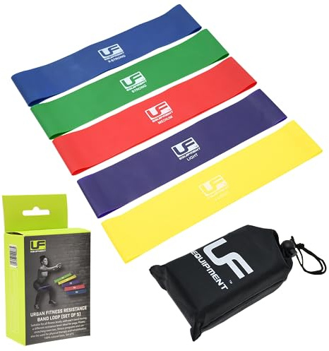 Urban Fitness Widerstandsband, 25,4 cm, Fitness-Sportbänder, 5 Stück