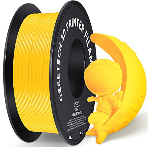 GEEETECH Filament PLA 1.75mm for 3D Drucker 1kg Spool, Gelb