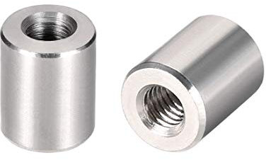 sourcing map M4 runde Verbindungsmuttern, 304 Edelstahl, Kupplungsmutter, 10 mm Länge, 10 Stück