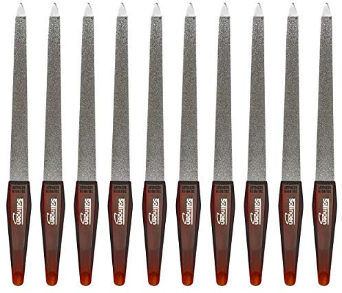 May - 10x Saphir-Nagelfeile aus Solingen - Feile für Fingernägel - 18 cm lang