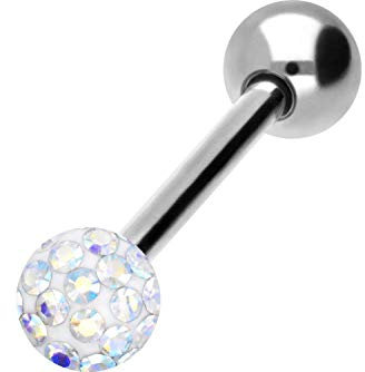 PIERCINGLINE Titan Barbell | EPOXY & TITAN KUGEL | Piercing Stab Brust Zunge | Farb & Größenauswahl