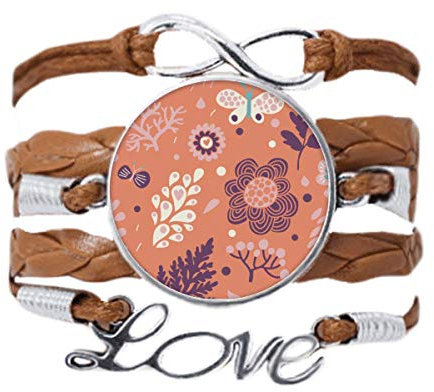 DIYthinker Modisches Armband mit Stiefmütterchen-Blume, Pflanze, Art-Deco, Geschenk, Liebeskette, Seil, Ornament, Geschenk