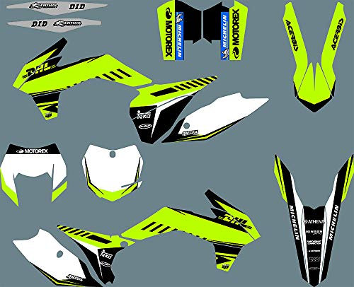 MXP Graphics Dirt Bike Graphics - Juego de adhesivos para motocicleta KTM EXC XCW XCF-W 2014 2015 2016 (verde)