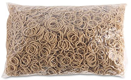 OFFICE PRODUCTS Gummibander Durchmesser: 20mm Farbe: Natürliche/Beige/Gewicht: 1000g - 1 kg/Haushaltsgummi Gummiringe Gummi/Kautschuk 60% / Gummis für Zuhause Büro Schule