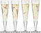 Dekomiro Ritzenhoff 4er Set Goldnacht Champagner #15 + #16 + #17 + #18 mit Glasreinigungstuch