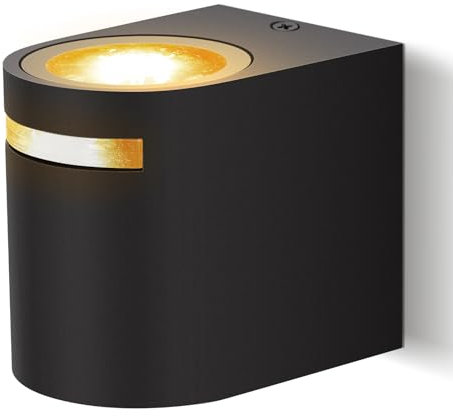 Aigostar Applique LED da Parete Esterno,Lampada da Parete Alluminio GU10,Impermeabile IP54 per Interno ed Esterno, Perfetta per Patii,Giardini,Corridoi,Balconi,Portici,Vialetti.