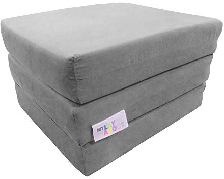 MyLayAbout Adult Z Bed Memory Foam Fold out/Chairbed/Mattress | 10 Colour | Single (Silver)