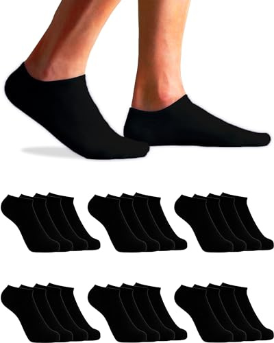 topline 12 Paia Calzini Uomo Corti e Calzini Donna Corti - Fantasmini Uomo e Fantasmini Donna - Calzini uomo e Calzini Donna in Cotone e Traspiranti