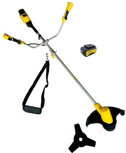 Nemura Débroussailleuse Électrique 20V - avec 2 Batteries 4Ah et Chargeur Rapide - Largeur de Coupe 30cm - Rotofil Moteur Brushless - Outillage Jardin - Marque Française