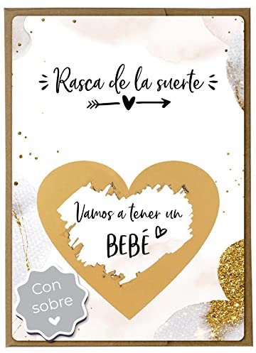 Joli Coon Tarjeta de rascar Vamos a tener un bebé con sobre - Anunciar embarazo bebé