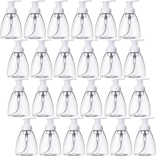 Eboot 24 Pcs 8 oz Foaming Soap Dispenser Foaming Pump Bottle Travel Hand Soap Pump Foam Dispenser Bottle Plastic Press Bottles Empty Refillable Plastic Container for Liquid Shampoo