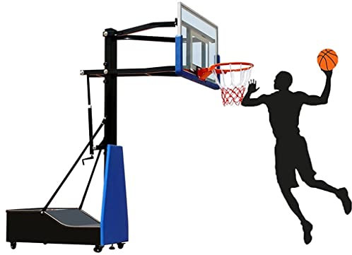 Basketballkörbe Kinder Indoor- und Outdoor-Stahl-Basketballkorb, bewegliches Dunk-System, 47/55-Zoll-Rebounds for Erwachsene und Jugendliche (Color : Blue 2, Size : 140x90cm/55x35in)
