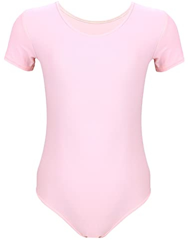 Aquarti Mädchen Gymnastikanzug Kurzarm Ballett Trikot