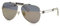 Philipp Plein Unisex SPP048M Sunglasses, 0K07 Palladio Lucido C/Parti Nero Semilucido, 62