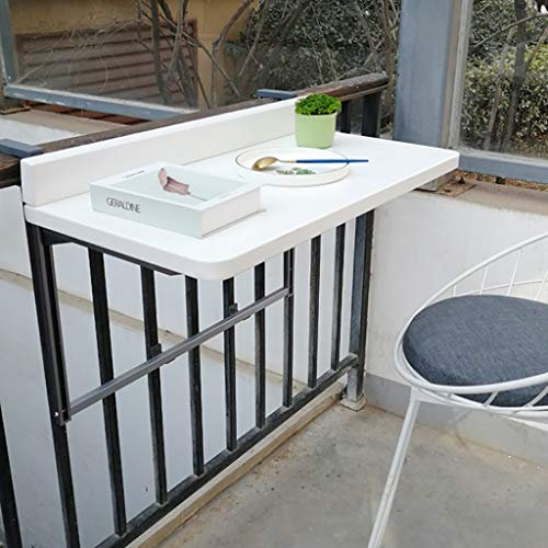 MBROS Balkon-Stehtisch, klappbarer Hängetisch für den Innen- und Außenbereich, Balkongeländer-Tisch, hängende Moderne Haushaltsbar aus Aluminiumlegierung (Größen: 80 x 40 cm)