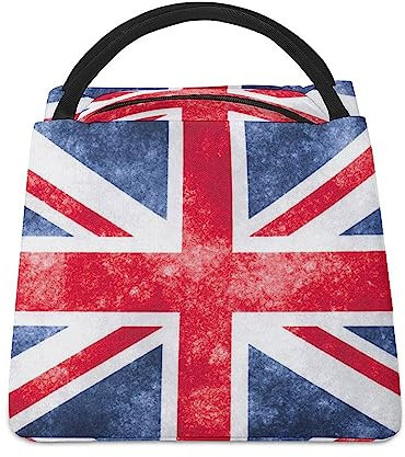 OTRAHCSD Kühltasche, Vintage Union Jack Britische Flagge, Lunch-Tasche, isolierte Lunchtasche für Arbeit, Camping, Reisen