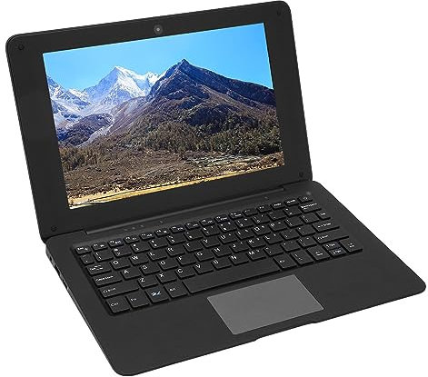 Computer Portatile Portatile, Display LCD da 10,1 Pollici, Laptop Ad Alta velocità, CPU Dual da 2,4 GHz, Computer Portatile Ad Alte Prestazioni con Rom da 64 GB e (Spina UE
