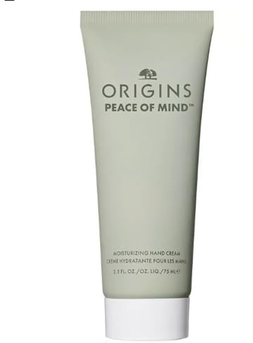 Origins Peace of Mind Moisturizing Hand Cream | Spendet Feuchtigkeit und pflegt trockene Haut | Handlotion mit ätherischen Ölen aus Pfefferminze, Basilikum und Eukalyptus, 75 ml